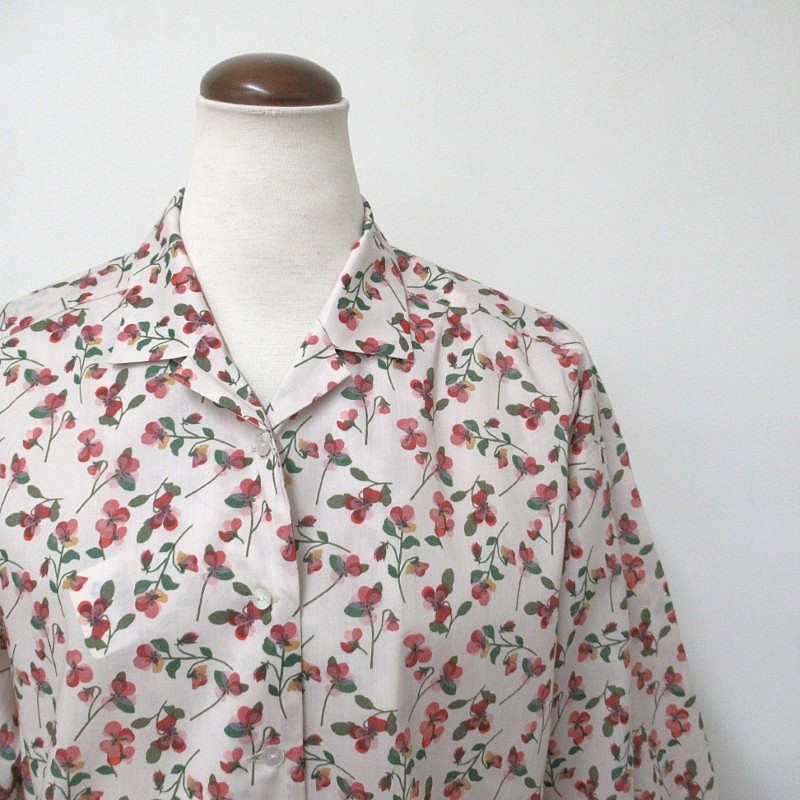 Parkes  LIBERTY ミニオープンカラーシャツ /PK2 【日本製】